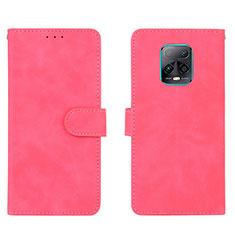 Leather Case Stands Flip Cover Holder L01Z for Xiaomi Redmi 10X 5G Hot Pink