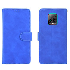 Leather Case Stands Flip Cover Holder L01Z for Xiaomi Redmi 10X Pro 5G Blue