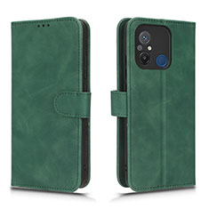 Leather Case Stands Flip Cover Holder L01Z for Xiaomi Redmi 12C 4G Green