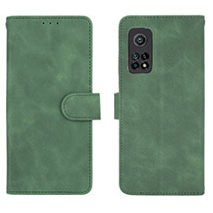 Leather Case Stands Flip Cover Holder L01Z for Xiaomi Redmi K30S 5G Green