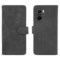 Leather Case Stands Flip Cover Holder L01Z for Xiaomi Redmi K40 5G Black