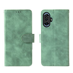 Leather Case Stands Flip Cover Holder L01Z for Xiaomi Redmi K40 Gaming 5G Green