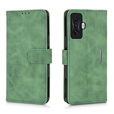 Leather Case Stands Flip Cover Holder L01Z for Xiaomi Redmi K50 Gaming 5G Green