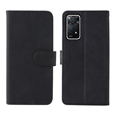 Leather Case Stands Flip Cover Holder L01Z for Xiaomi Redmi Note 11 Pro 4G Black