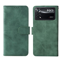 Leather Case Stands Flip Cover Holder L01Z for Xiaomi Redmi Note 11E Pro 5G Green