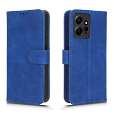 Leather Case Stands Flip Cover Holder L01Z for Xiaomi Redmi Note 12 4G Blue