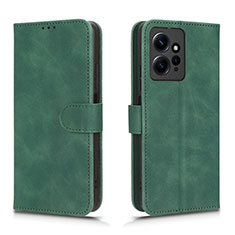 Leather Case Stands Flip Cover Holder L01Z for Xiaomi Redmi Note 12 4G Green