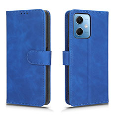 Leather Case Stands Flip Cover Holder L01Z for Xiaomi Redmi Note 12 5G Blue