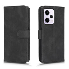 Leather Case Stands Flip Cover Holder L01Z for Xiaomi Redmi Note 12 Pro 5G Black