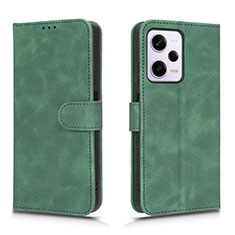 Leather Case Stands Flip Cover Holder L01Z for Xiaomi Redmi Note 12 Pro 5G Green