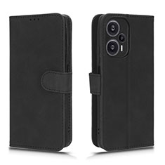 Leather Case Stands Flip Cover Holder L01Z for Xiaomi Redmi Note 12 Turbo 5G Black