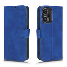 Leather Case Stands Flip Cover Holder L01Z for Xiaomi Redmi Note 12 Turbo 5G Blue