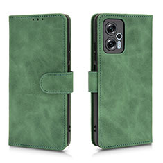 Leather Case Stands Flip Cover Holder L01Z for Xiaomi Redmi Note 12T Pro 5G Green