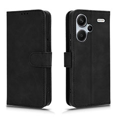 Leather Case Stands Flip Cover Holder L01Z for Xiaomi Redmi Note 13 Pro+ Plus 5G Black