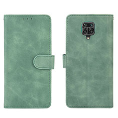 Leather Case Stands Flip Cover Holder L01Z for Xiaomi Redmi Note 9S Green