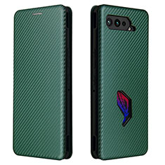 Leather Case Stands Flip Cover Holder L02Z for Asus ROG Phone 5 Pro Green