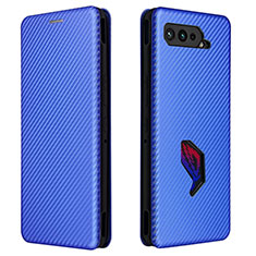 Leather Case Stands Flip Cover Holder L02Z for Asus ROG Phone 5s Blue