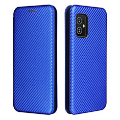 Leather Case Stands Flip Cover Holder L02Z for Asus ZenFone 8 Mini Blue