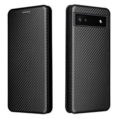 Leather Case Stands Flip Cover Holder L02Z for Google Pixel 6a 5G Black