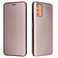 Leather Case Stands Flip Cover Holder L02Z for HTC Desire 21 Pro 5G Rose Gold