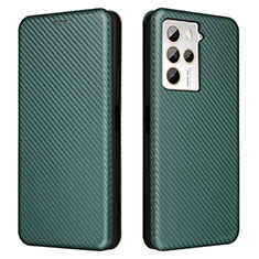 Leather Case Stands Flip Cover Holder L02Z for HTC U23 5G Green