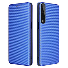 Leather Case Stands Flip Cover Holder L02Z for LG Stylo 7 Blue