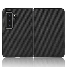 Leather Case Stands Flip Cover Holder L02Z for Microsoft Surface Duo 2 Black