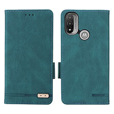 Leather Case Stands Flip Cover Holder L02Z for Motorola Moto E40 Green