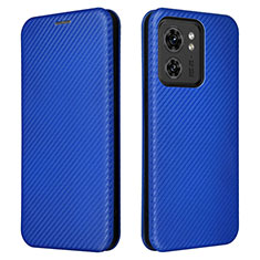 Leather Case Stands Flip Cover Holder L02Z for Motorola Moto Edge (2023) 5G Blue