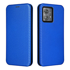 Leather Case Stands Flip Cover Holder L02Z for Motorola Moto Edge 40 Neo 5G Blue