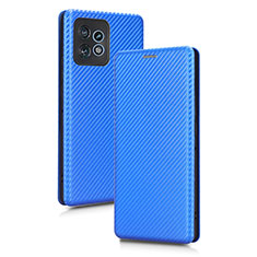 Leather Case Stands Flip Cover Holder L02Z for Motorola Moto Edge 40 Pro 5G Blue