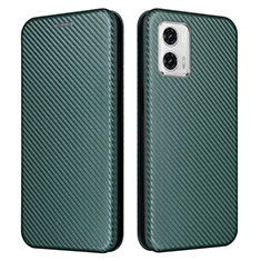 Leather Case Stands Flip Cover Holder L02Z for Motorola Moto G53y 5G Green