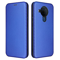 Leather Case Stands Flip Cover Holder L02Z for Nokia 5.4 Blue