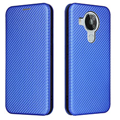 Leather Case Stands Flip Cover Holder L02Z for Nokia 7.3 Blue