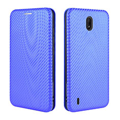 Leather Case Stands Flip Cover Holder L02Z for Nokia C2 Blue