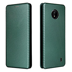 Leather Case Stands Flip Cover Holder L02Z for Nokia C20 Green