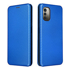 Leather Case Stands Flip Cover Holder L02Z for Nokia G11 Blue