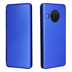 Leather Case Stands Flip Cover Holder L02Z for Nokia X10 Blue