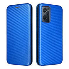 Leather Case Stands Flip Cover Holder L02Z for Oppo A96 4G Blue