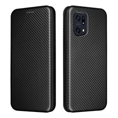 Leather Case Stands Flip Cover Holder L02Z for Oppo Find X5 Pro 5G Black