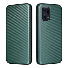 Leather Case Stands Flip Cover Holder L02Z for Oppo Find X5 Pro 5G Green