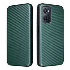 Leather Case Stands Flip Cover Holder L02Z for Oppo K10 4G Green