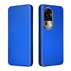 Leather Case Stands Flip Cover Holder L02Z for Oppo Reno10 Pro+ Plus 5G Blue