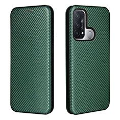 Leather Case Stands Flip Cover Holder L02Z for Oppo Reno5 A Green