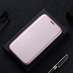 Leather Case Stands Flip Cover Holder L02Z for Realme 11X 5G Rose Gold