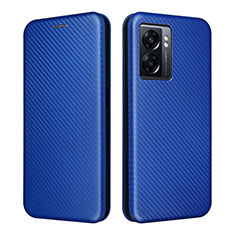 Leather Case Stands Flip Cover Holder L02Z for Realme Q5i 5G Blue