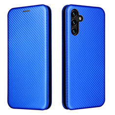 Leather Case Stands Flip Cover Holder L02Z for Samsung Galaxy A04s Blue