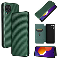 Leather Case Stands Flip Cover Holder L02Z for Samsung Galaxy A12 Nacho Green