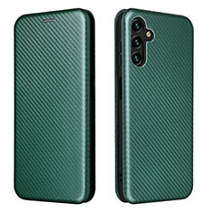 Leather Case Stands Flip Cover Holder L02Z for Samsung Galaxy A13 5G Green