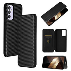 Leather Case Stands Flip Cover Holder L02Z for Samsung Galaxy A15 LTE Black